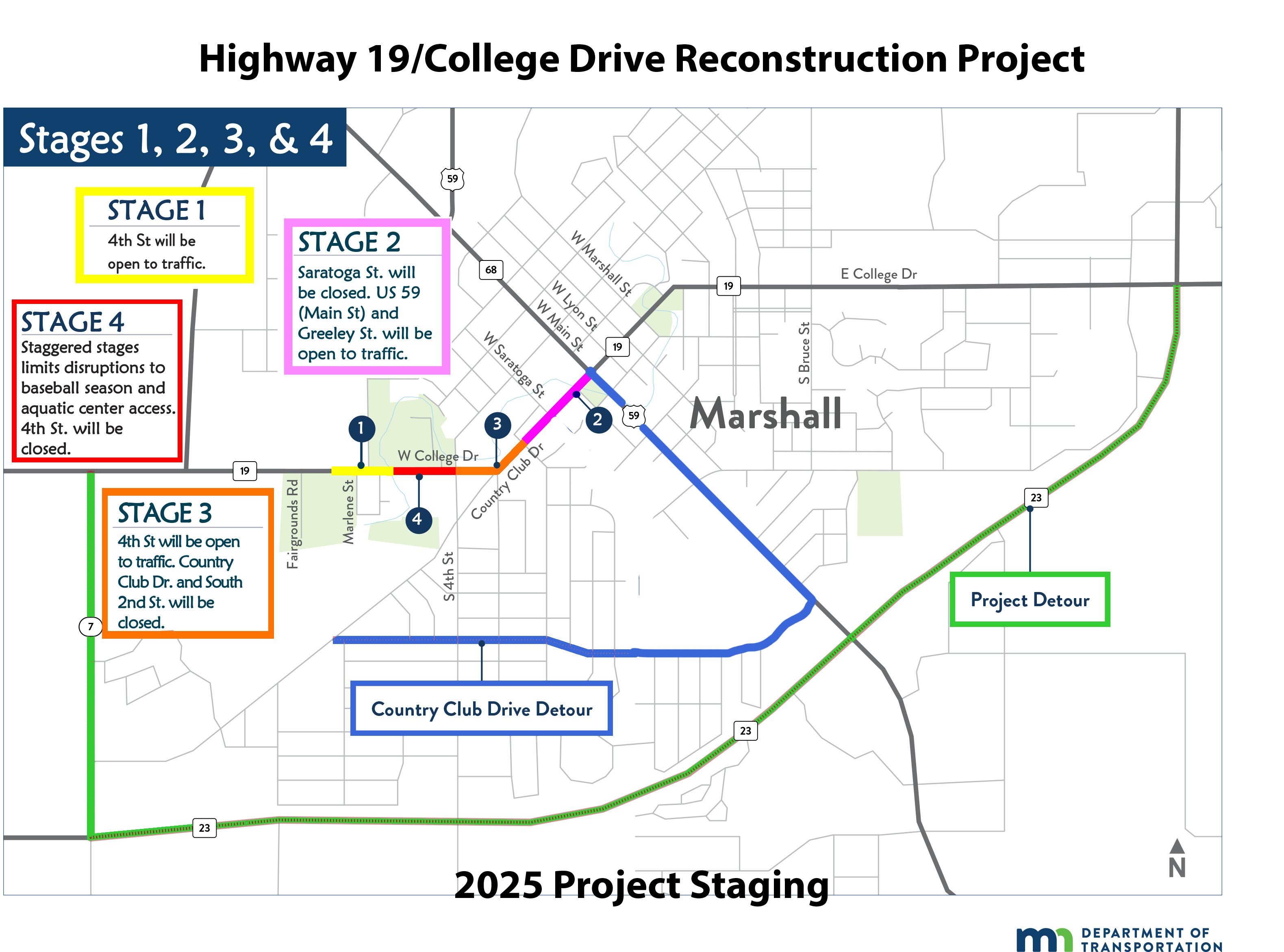 Hwy 19 project staging map